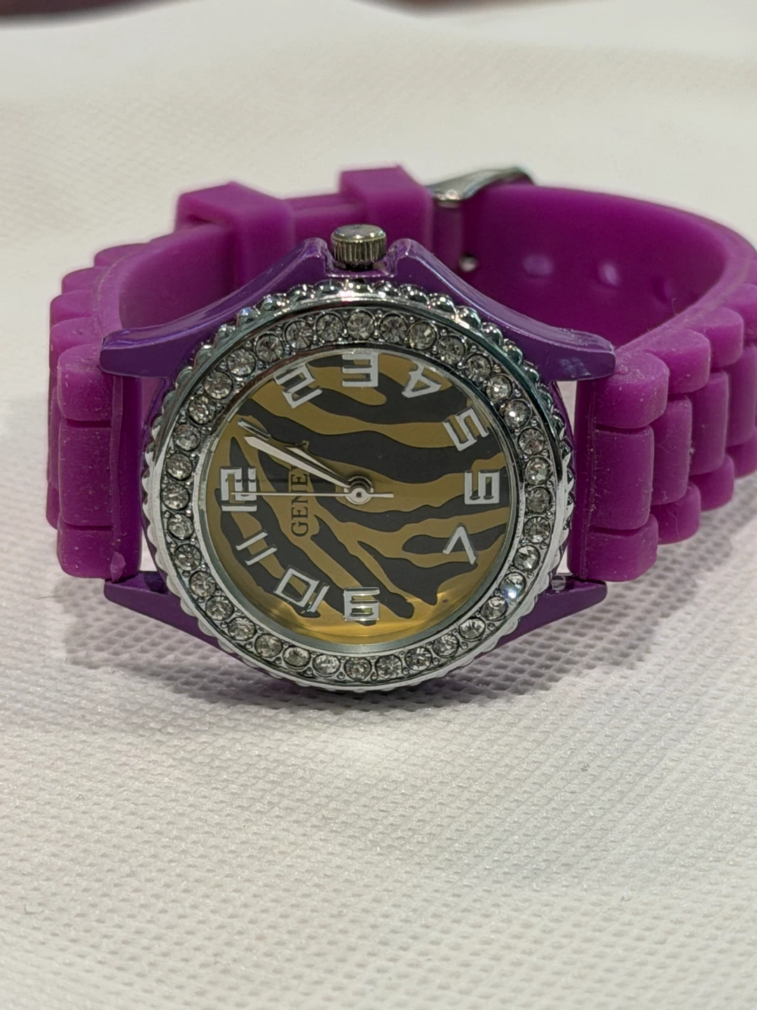 Geneva Purple Silicone Analog Watch - photo 4