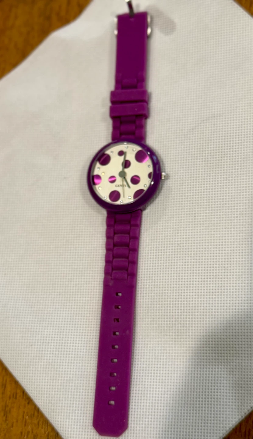 Geneva Polka Dot Purple Watch - photo 5