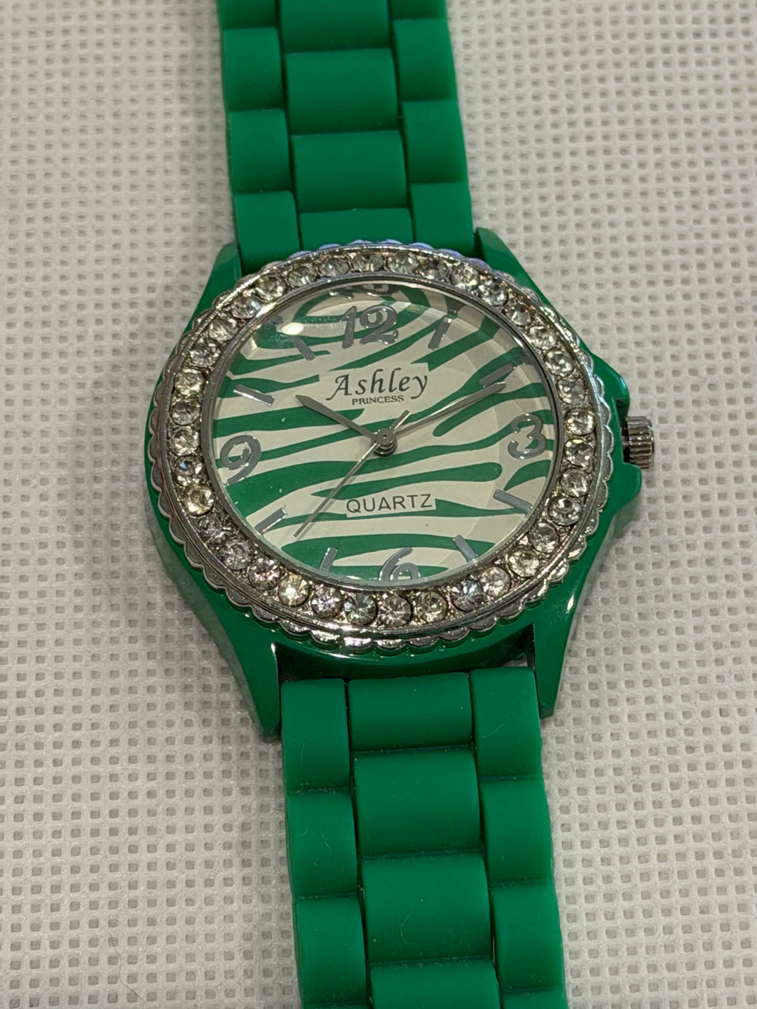 Ashley Princess Green Zebra Print Quartz Watch - photo 3