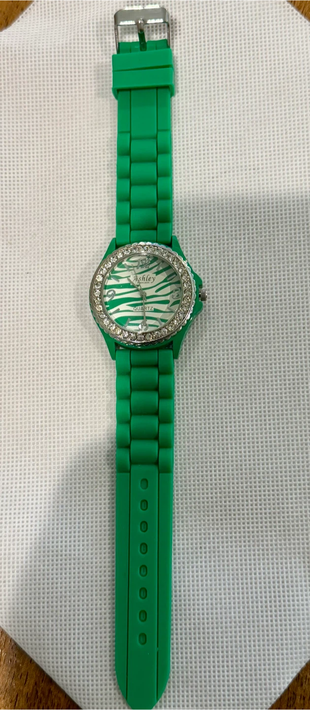 Ashley Princess Green Zebra Print Quartz Watch - photo 4