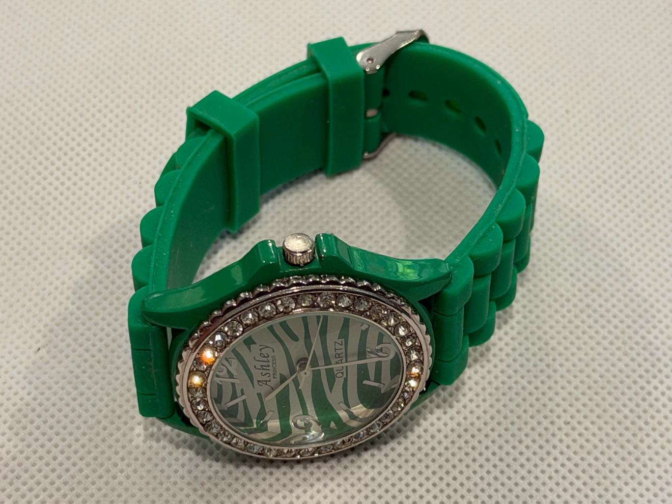 Ashley Princess Green Zebra Print Quartz Watch - photo 5