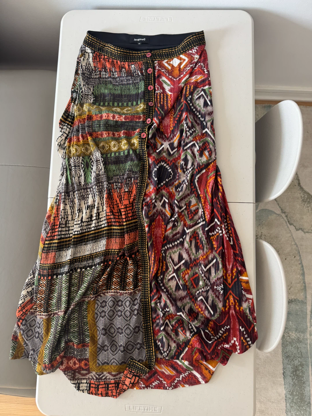 Desigual Boho Long Skirt lined flowy size 40 S/M/L - photo 2