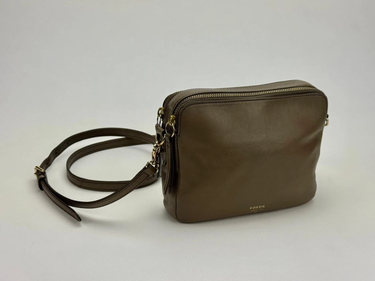 Fossil Brown Leather Crossbody Bag