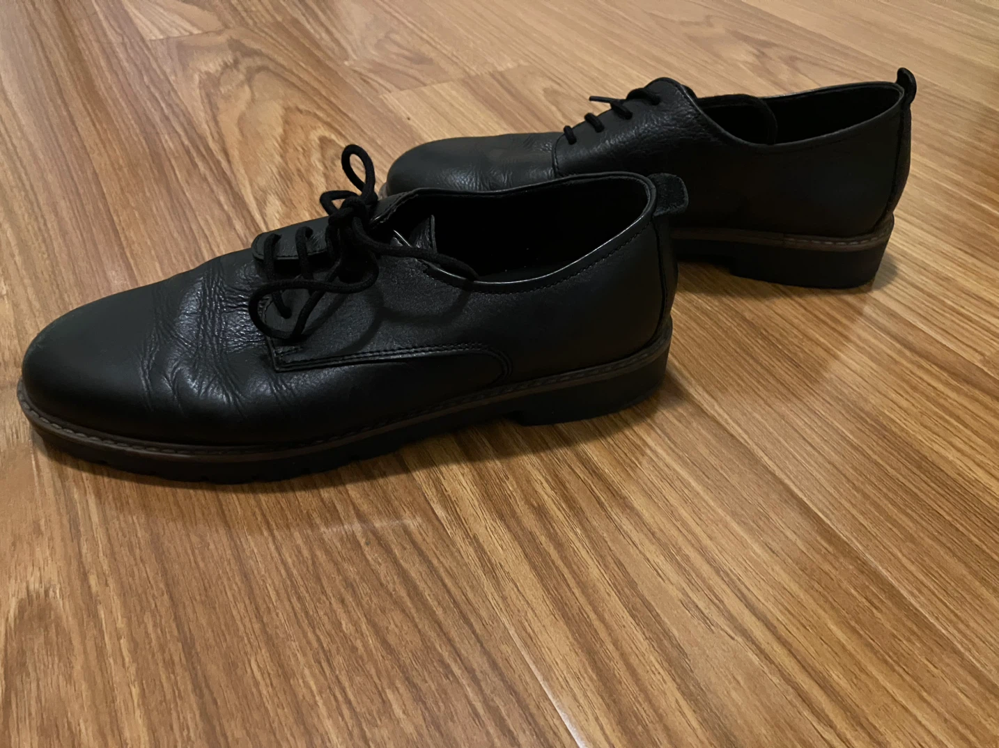 Women’s leather dress shoes black matte size 7.5 - photo 4