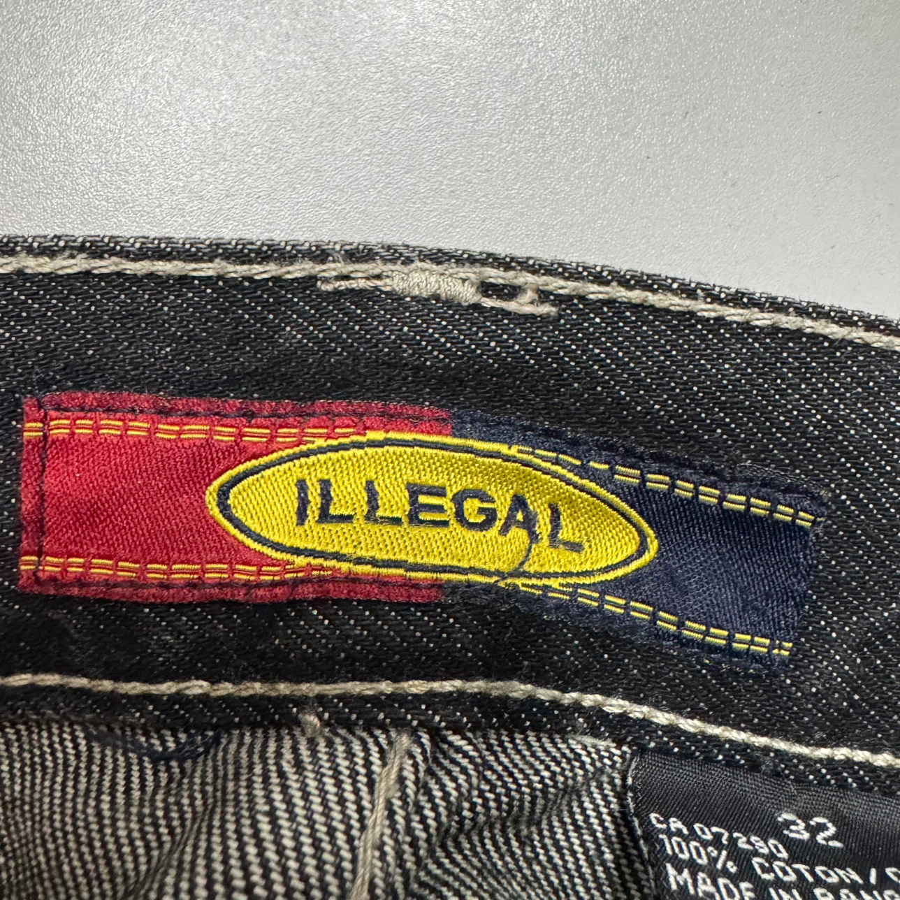 Illegal black denim jeans - photo 2
