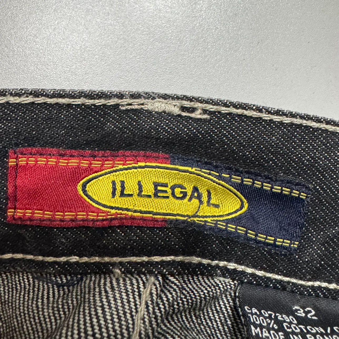 Illegal black denim jeans - photo 2
