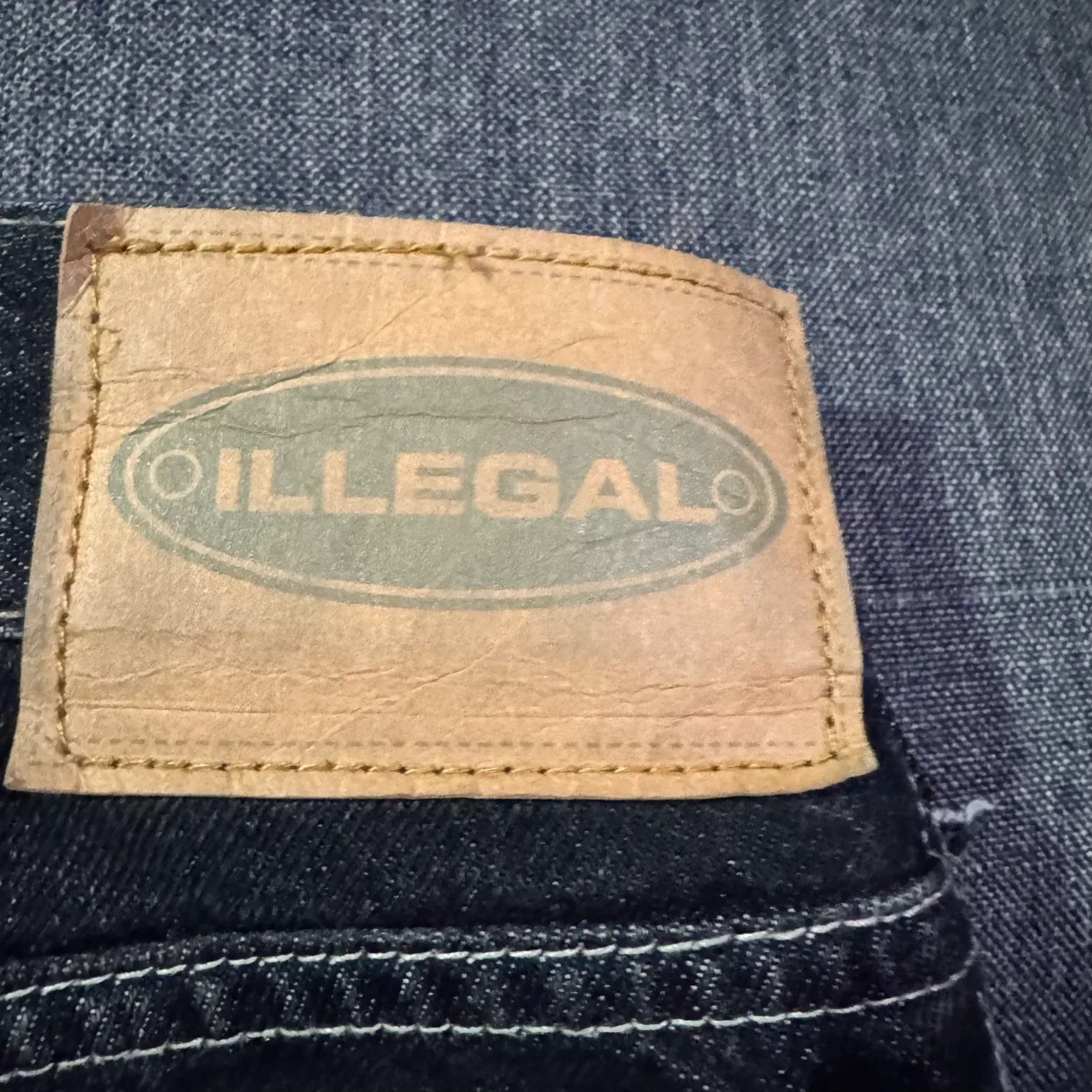 Illegal black denim jeans - photo 3