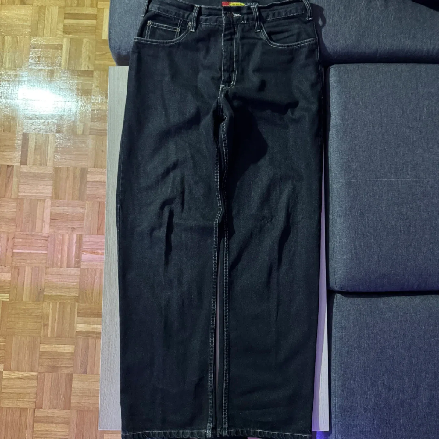 Illegal black denim jeans - photo 5