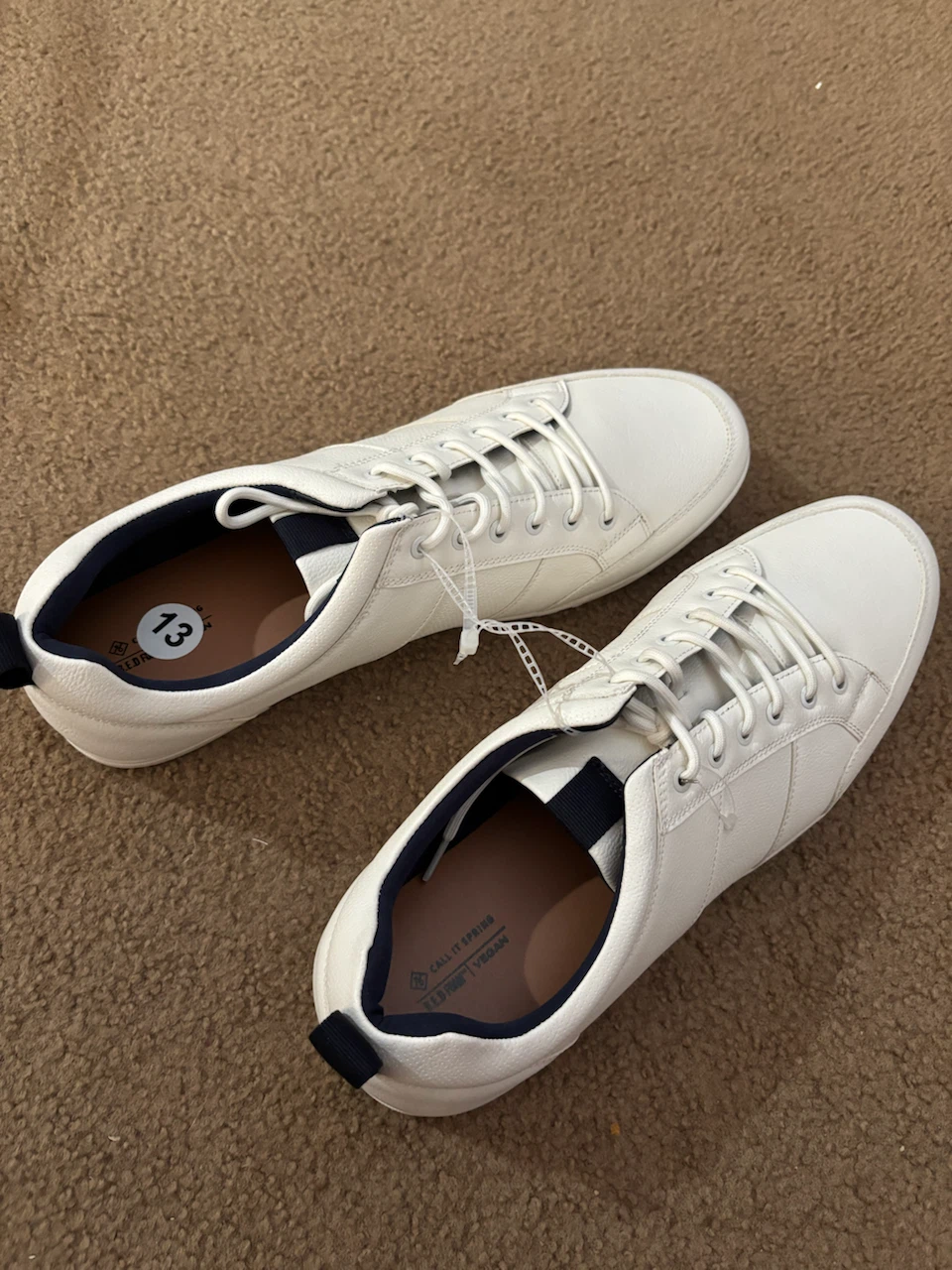 New MENS Call It Spring White Sneakers Size 13 - photo 3