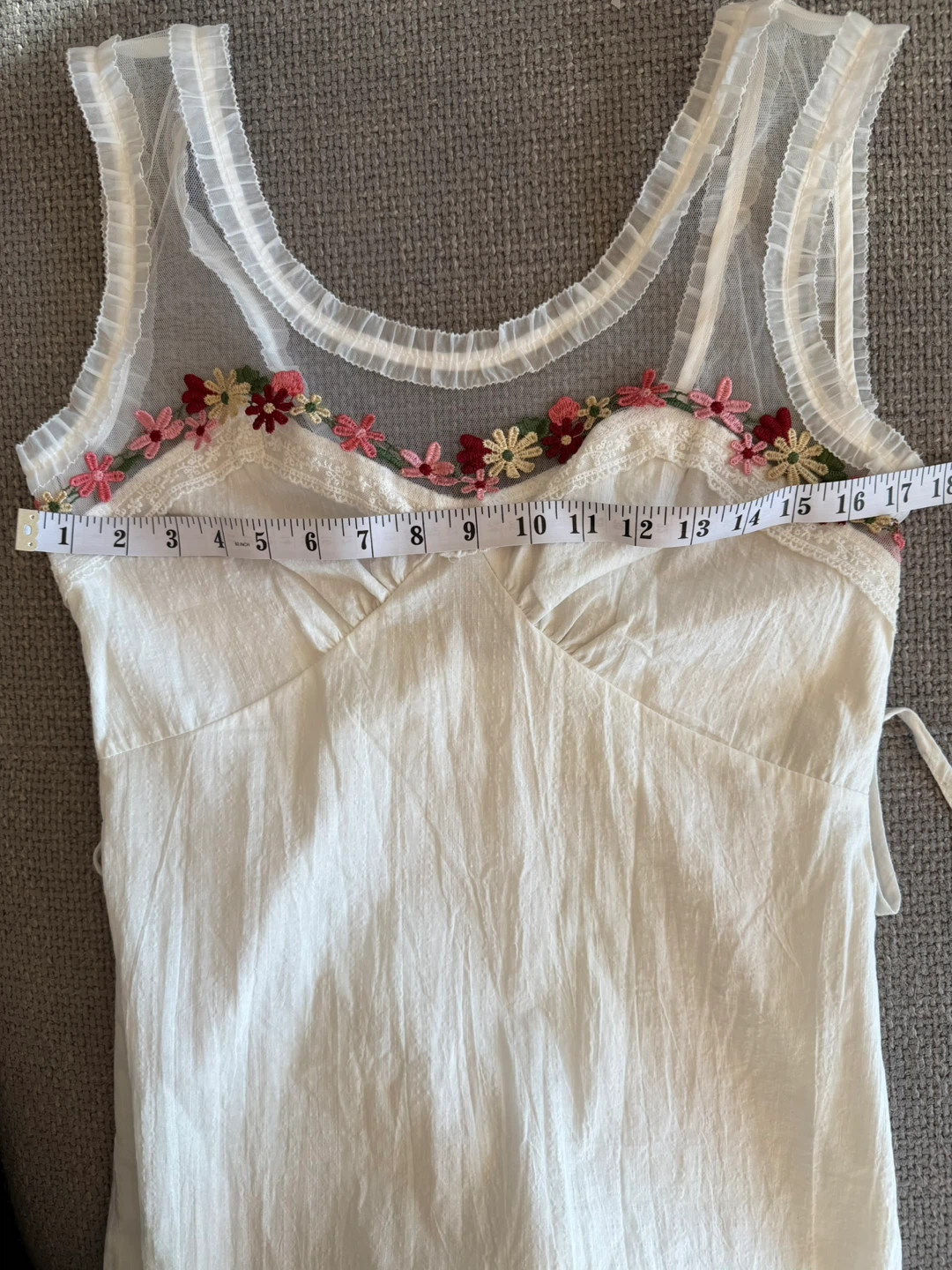 Simons Twik Floral Peasant Style White Maxi Dress Medium BNWT - photo 4