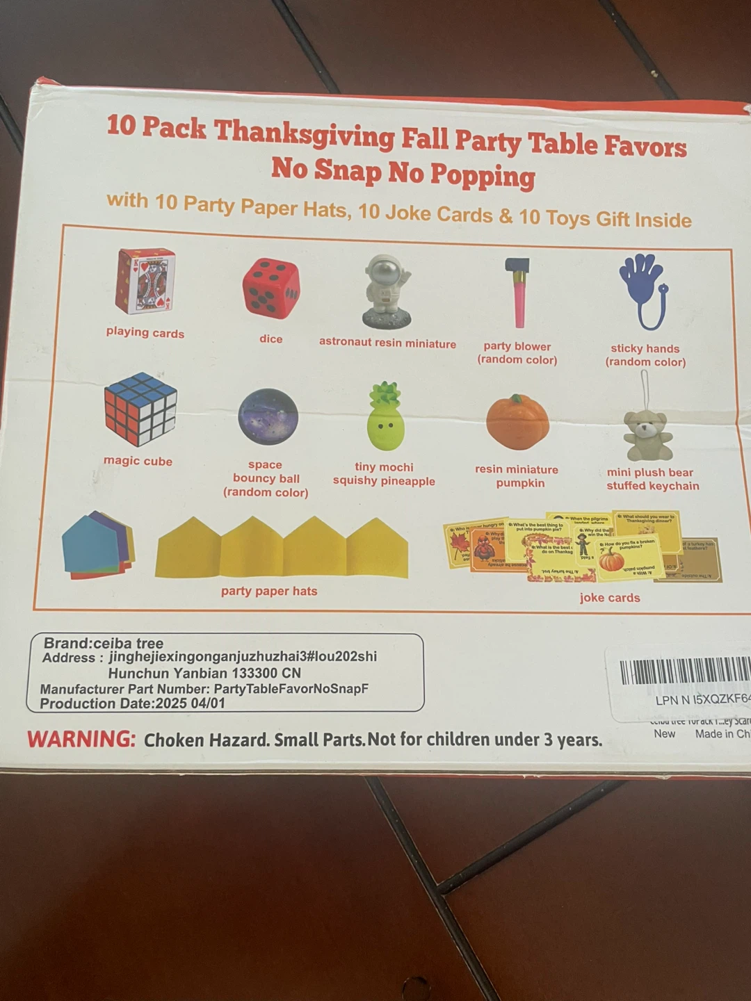 NEW! 10 Pack Thanksgiving Party Table Favors - photo 2