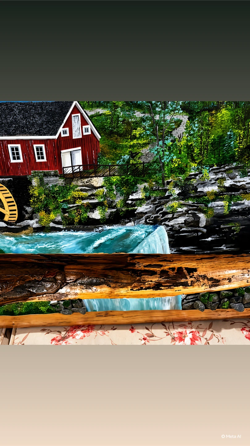 Original 3-D Rustic Original Oil Painting On Wood - photo 3