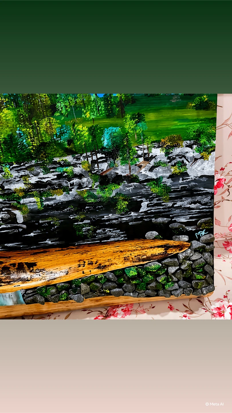 Original 3-D Rustic Original Oil Painting On Wood - photo 4