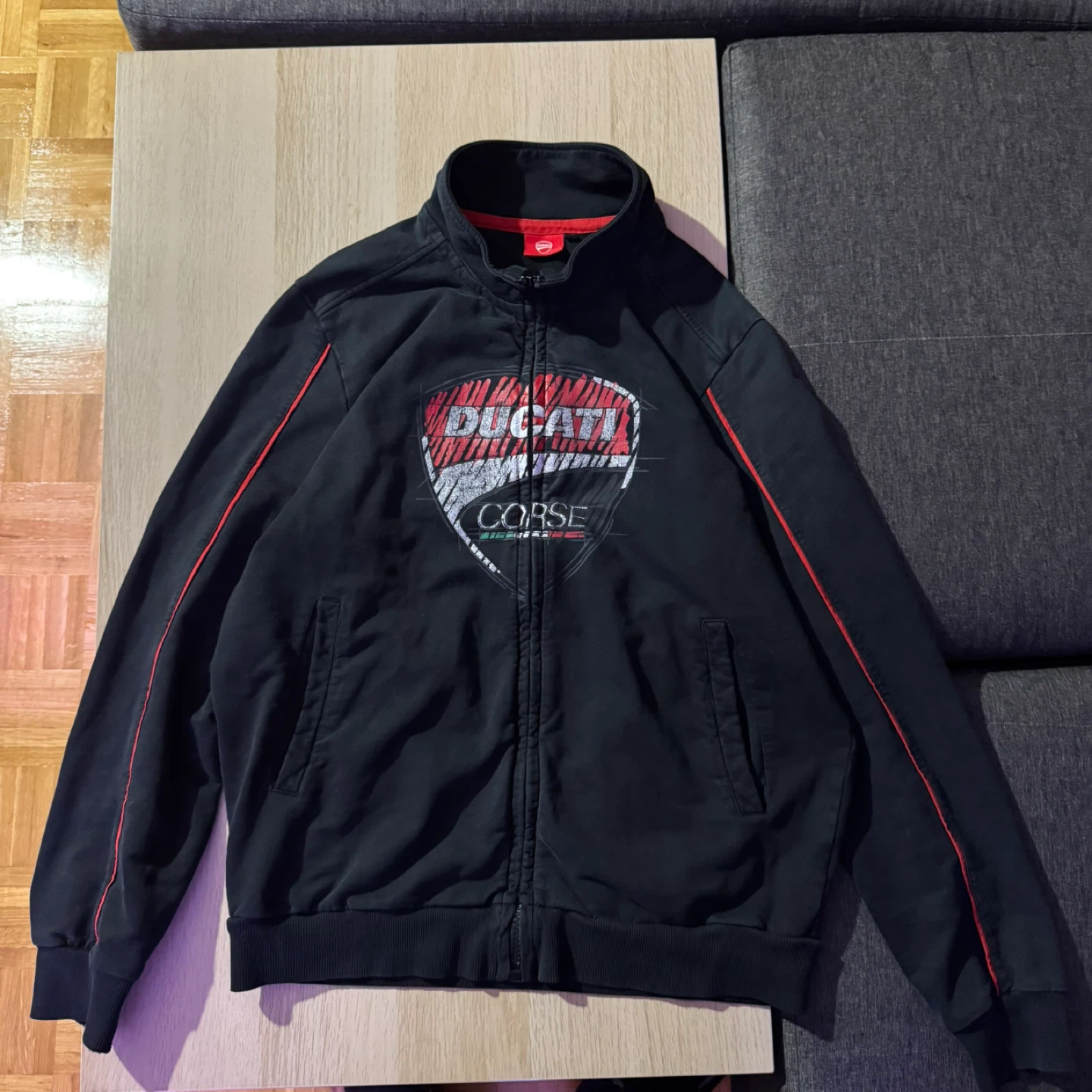 Ducati Corse Black Zip-Up Jacket