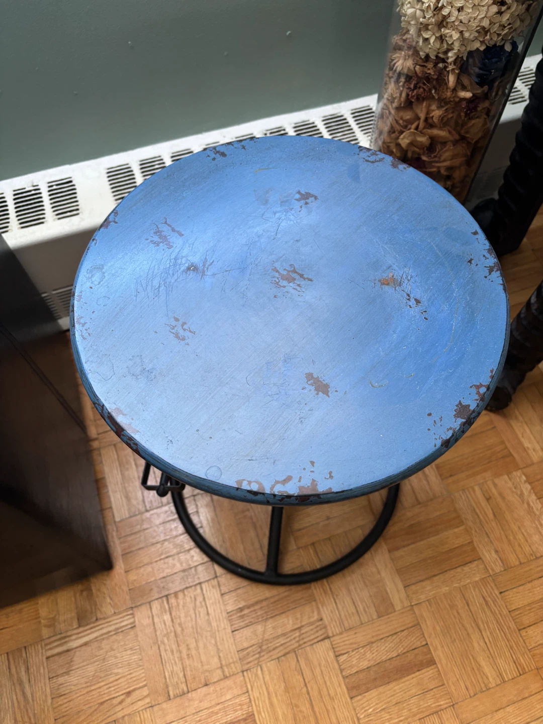 Vintage Bicycle Wheel Side Table - photo 2