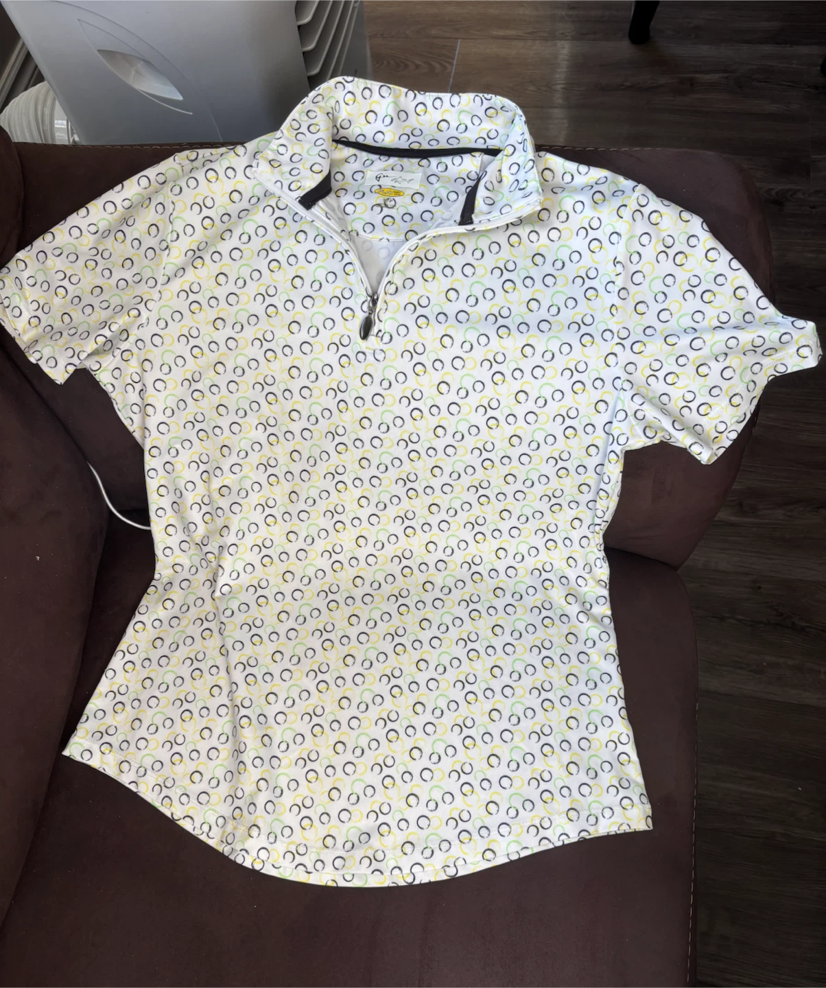 Greg Norman PlayDry 1/4 Zip Golf Polo - Size Small