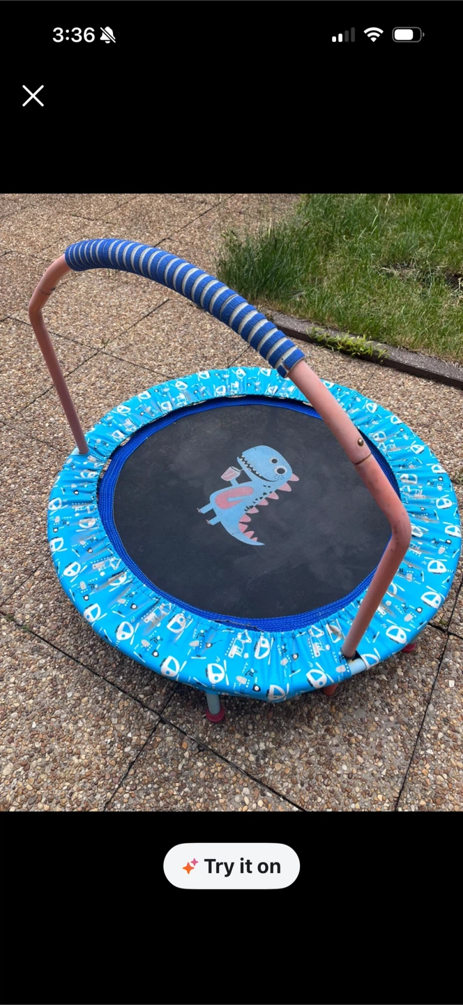 Kids' Mini Trampoline with Dinosaur Print