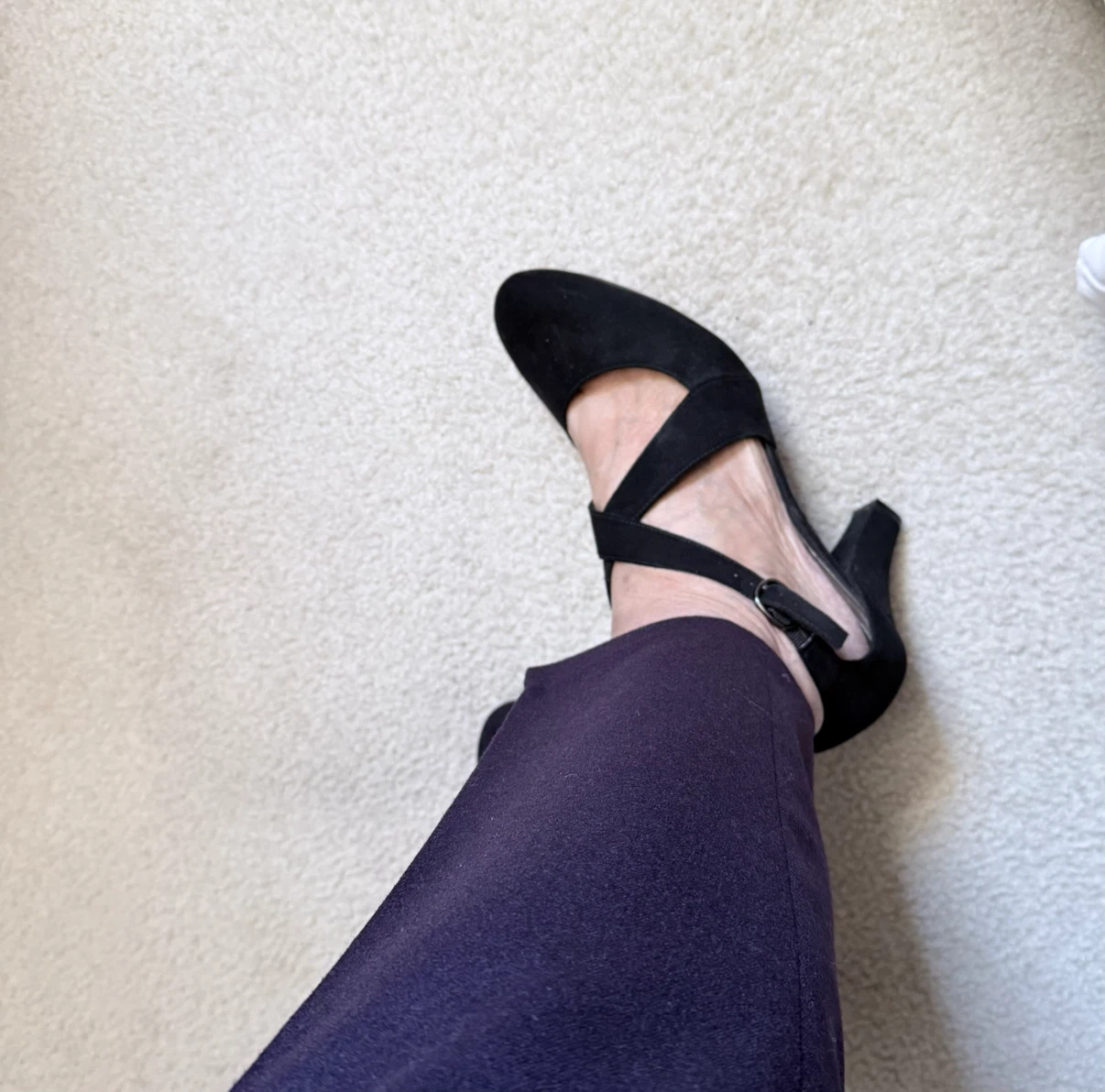 Faux Swede Comfort Black Heels/ Size 12W - photo 3
