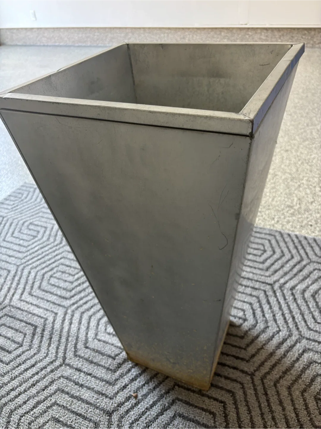 Tall Square Metal Outdoor Planter