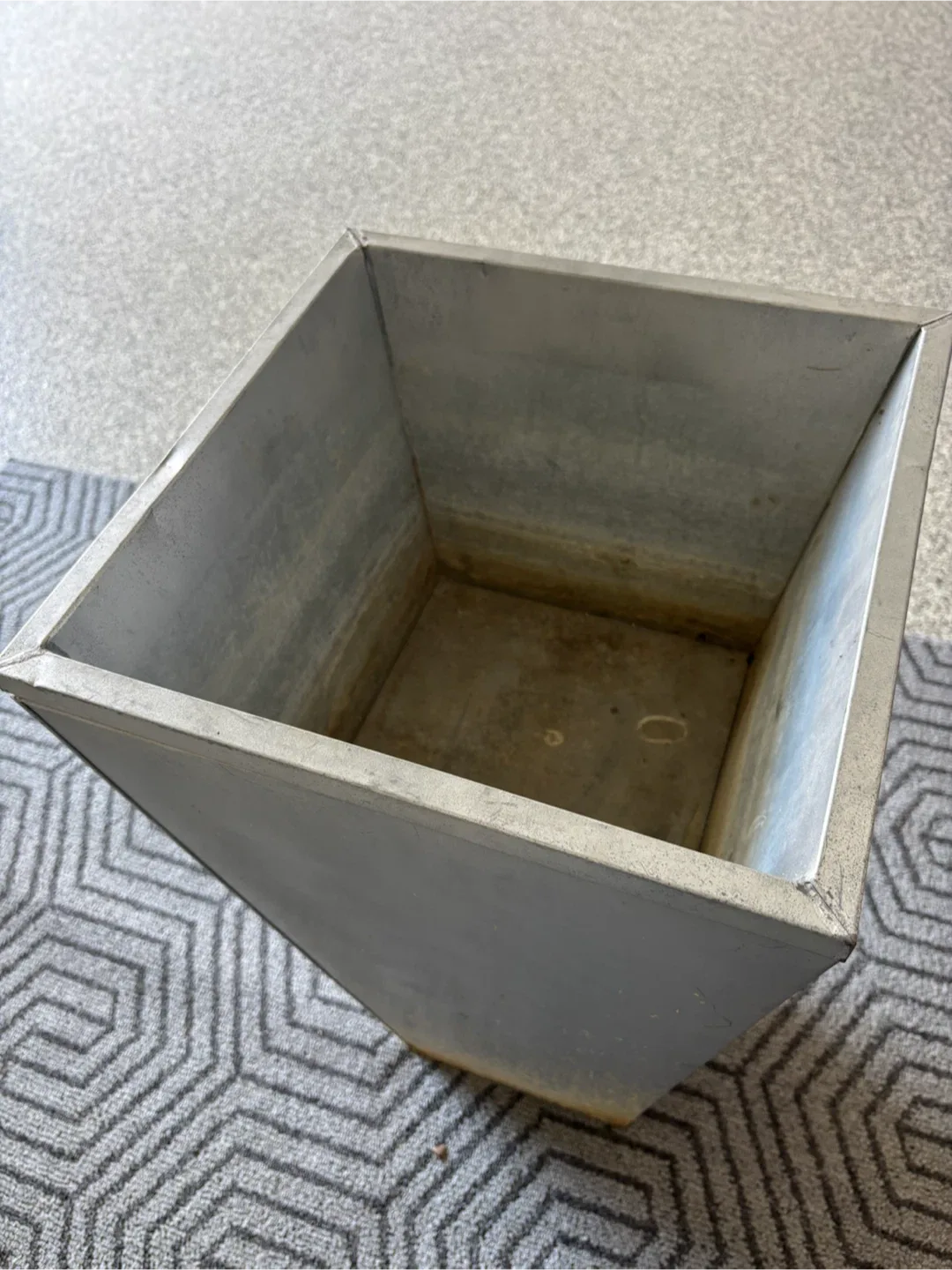 Tall Square Metal Outdoor Planter - photo 2