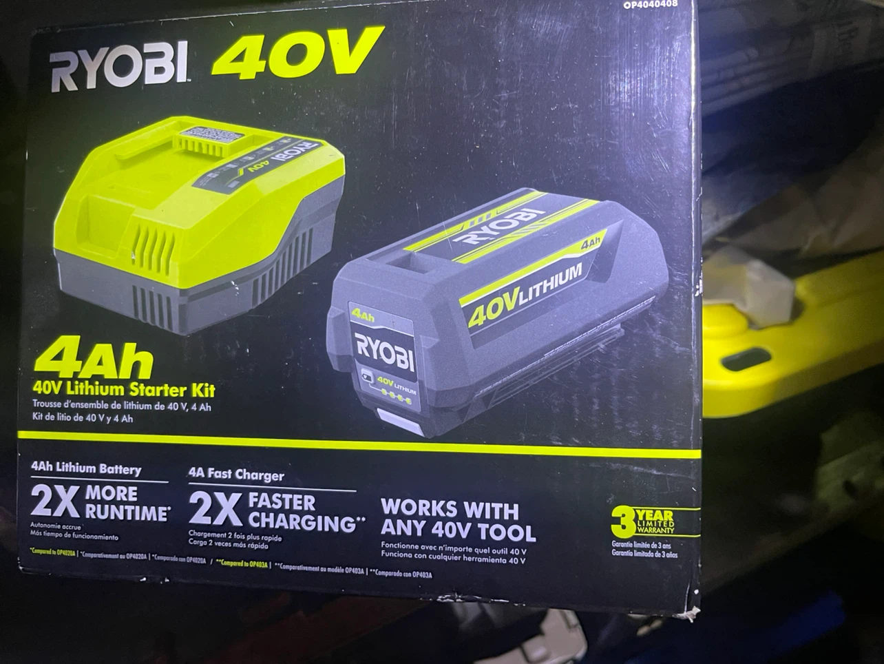 Ryobi 40V 4Ah Lithium Starter Kit
