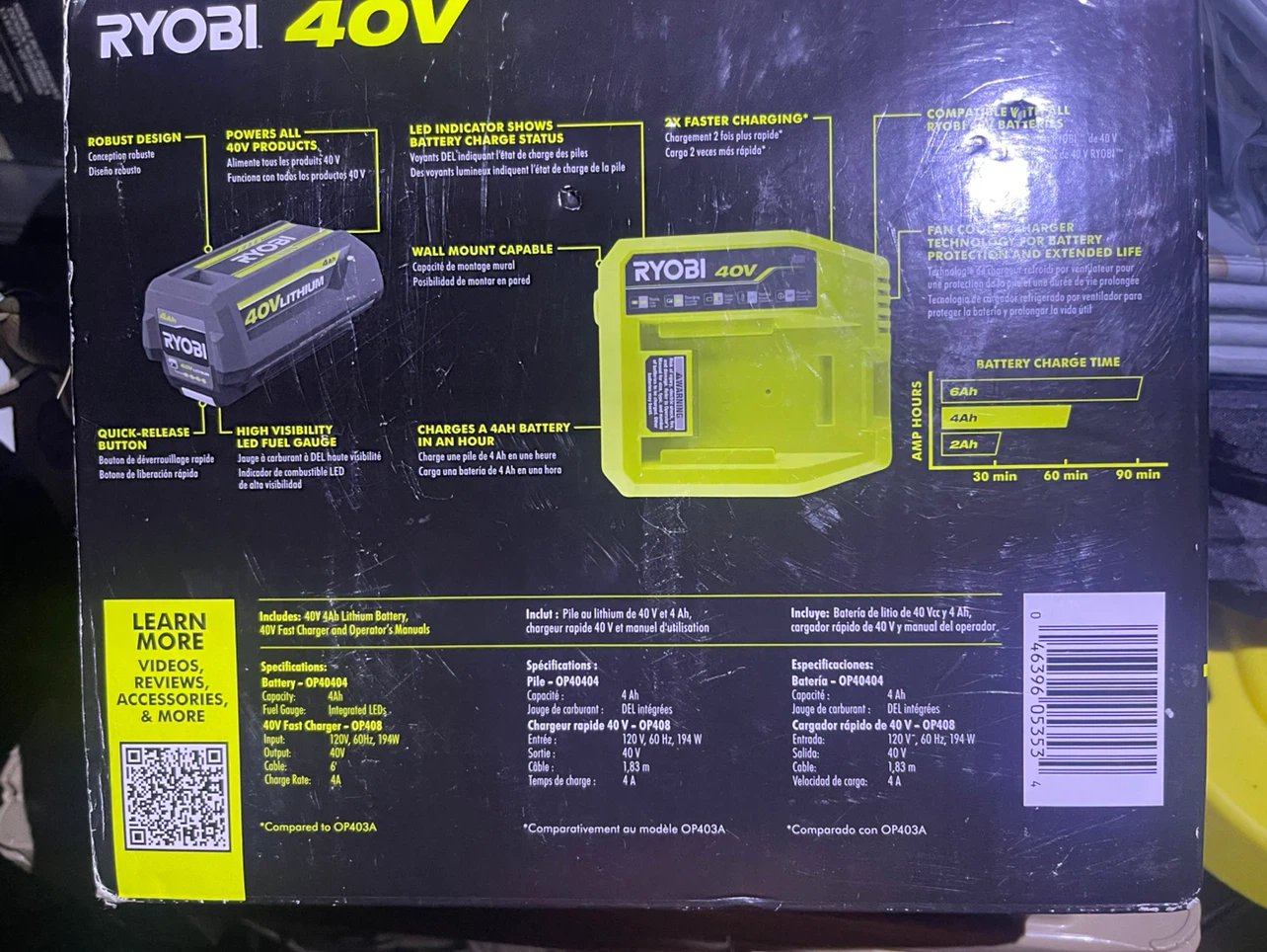 Ryobi 40V 4Ah Lithium Starter Kit - photo 2