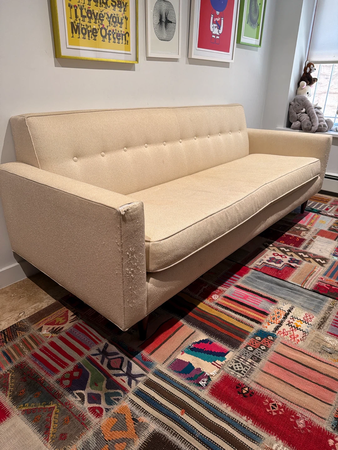 DWR Bantam 84 mid century sofa