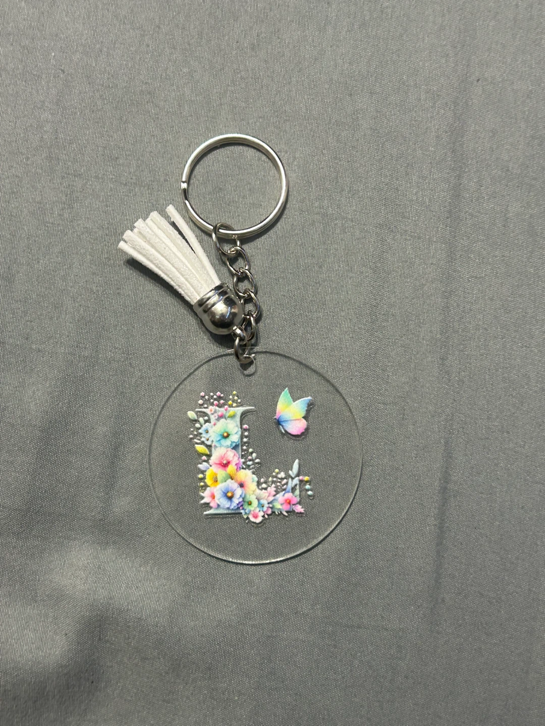 Floral Butterfly Letter Keychain - photo 2