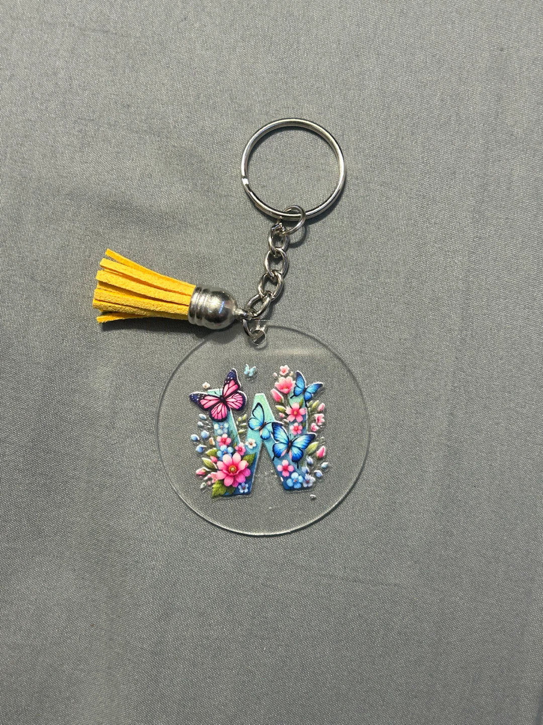 Floral Butterfly Letter Keychain - photo 3