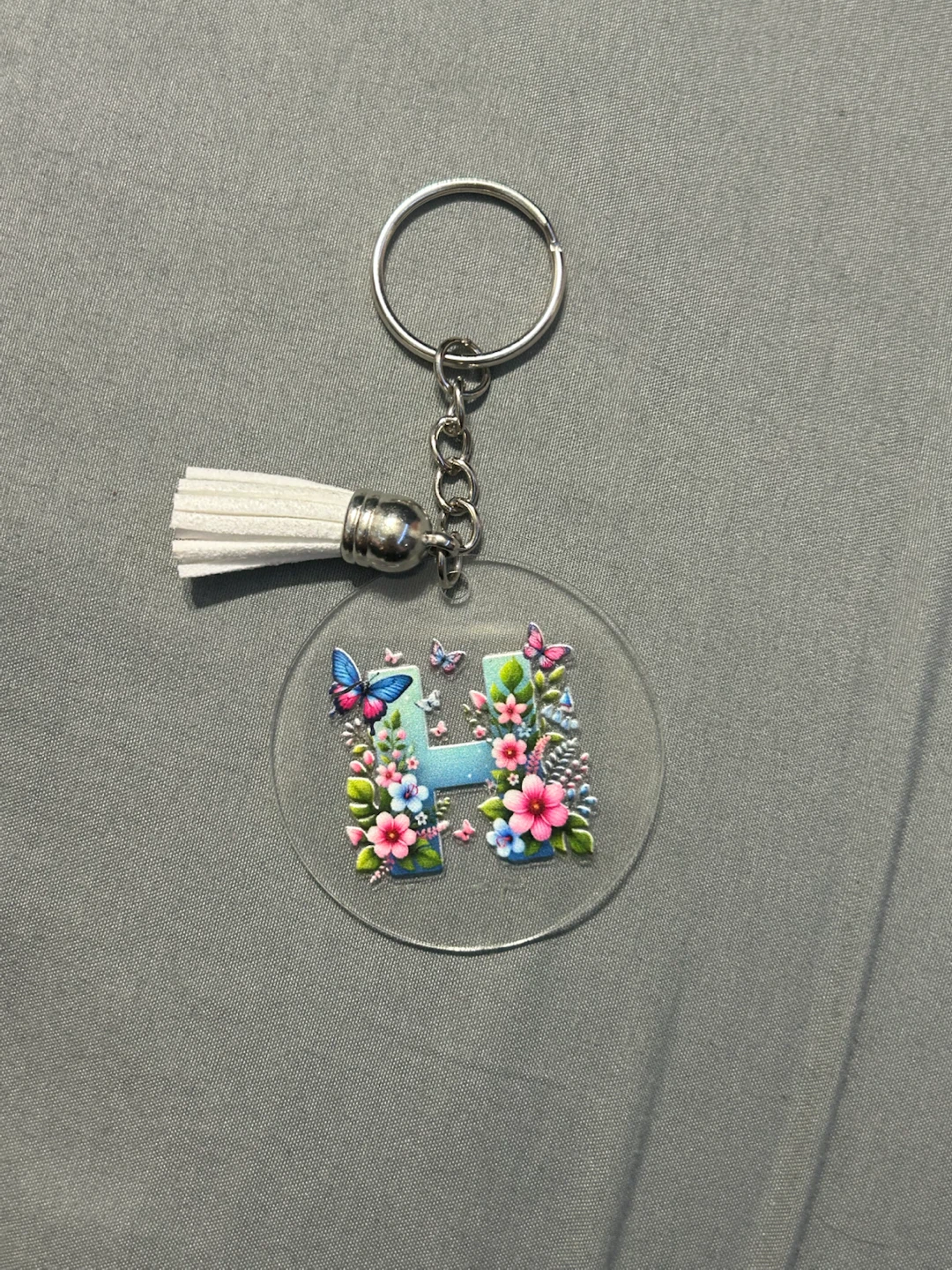 Floral Butterfly Letter Keychain - photo 5