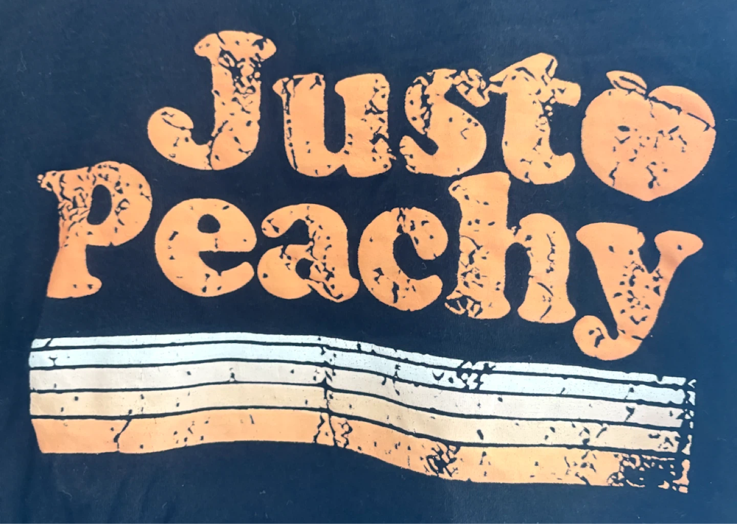 Just Peachy Black Graphic T-Shirt - M - photo 3