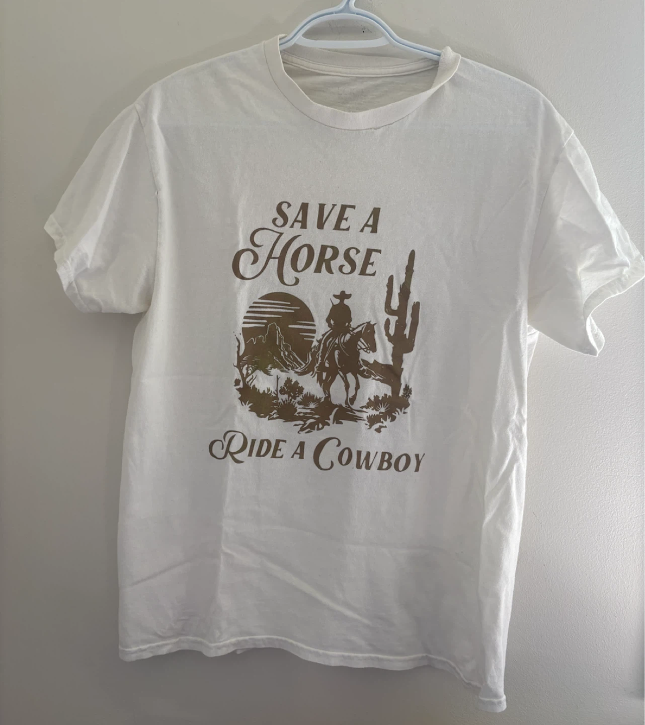 Save a Horse Ride a Cowboy Graphic T-Shirt- Ladies M - photo 2
