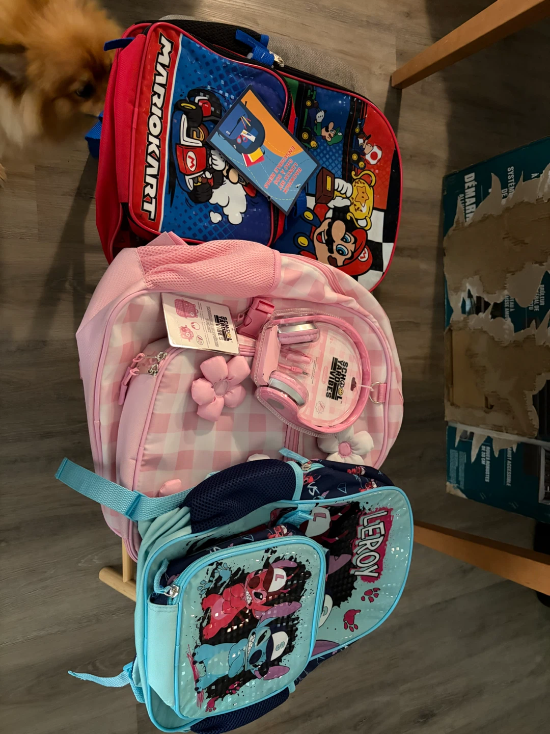 Three Kids' Character Backpacks 3pcs