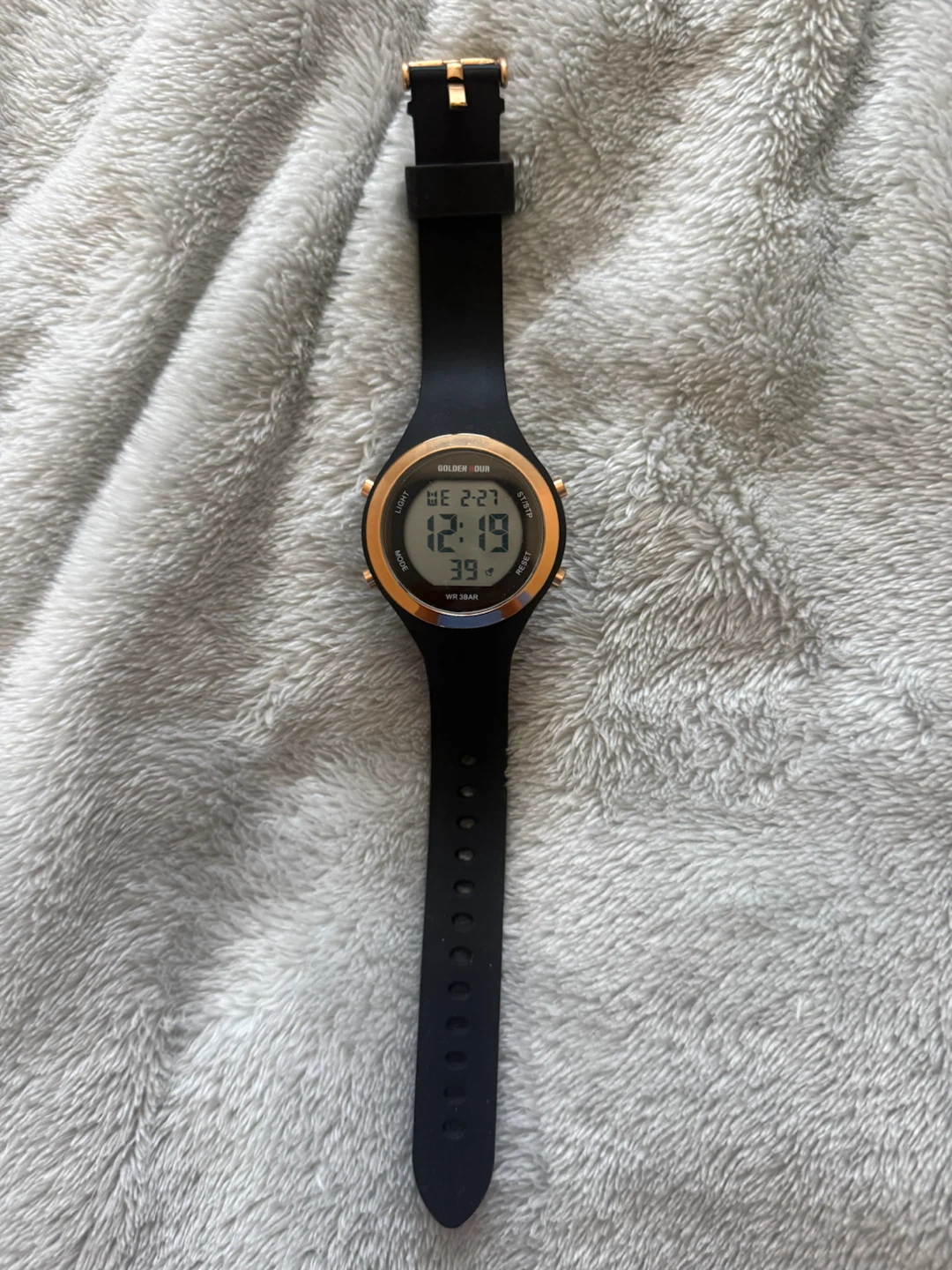 Golden Hour  Digital Watch- Black and Rose Gold