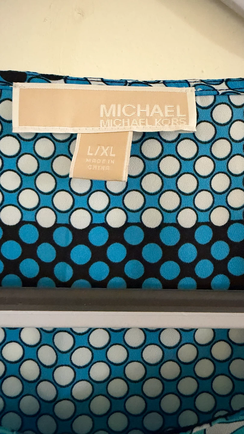 Michael Kors Blue Patterned Tunic Top - photo 2