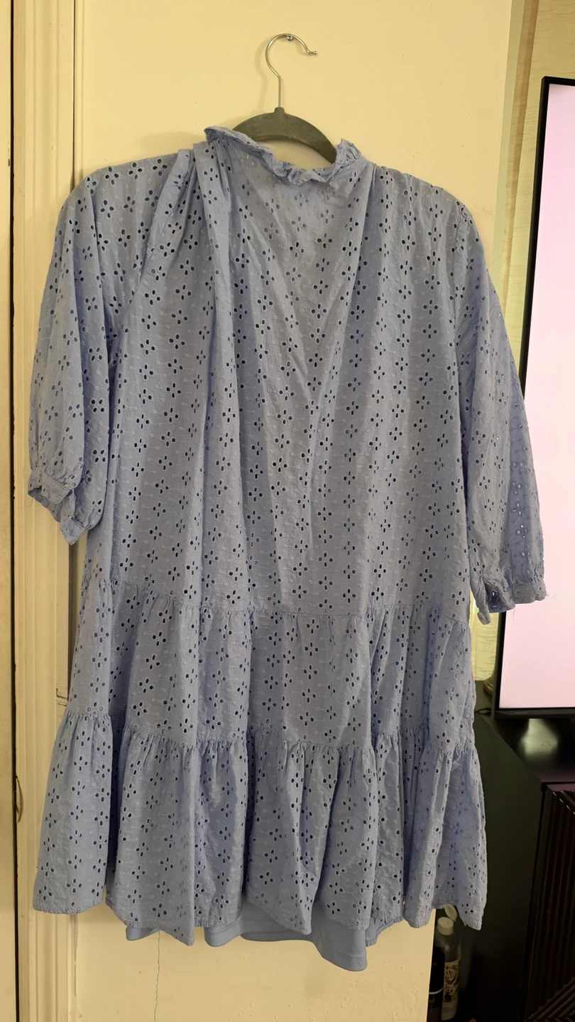 Tommy Hilfiger Light Blue Eyelet Dress - photo 3