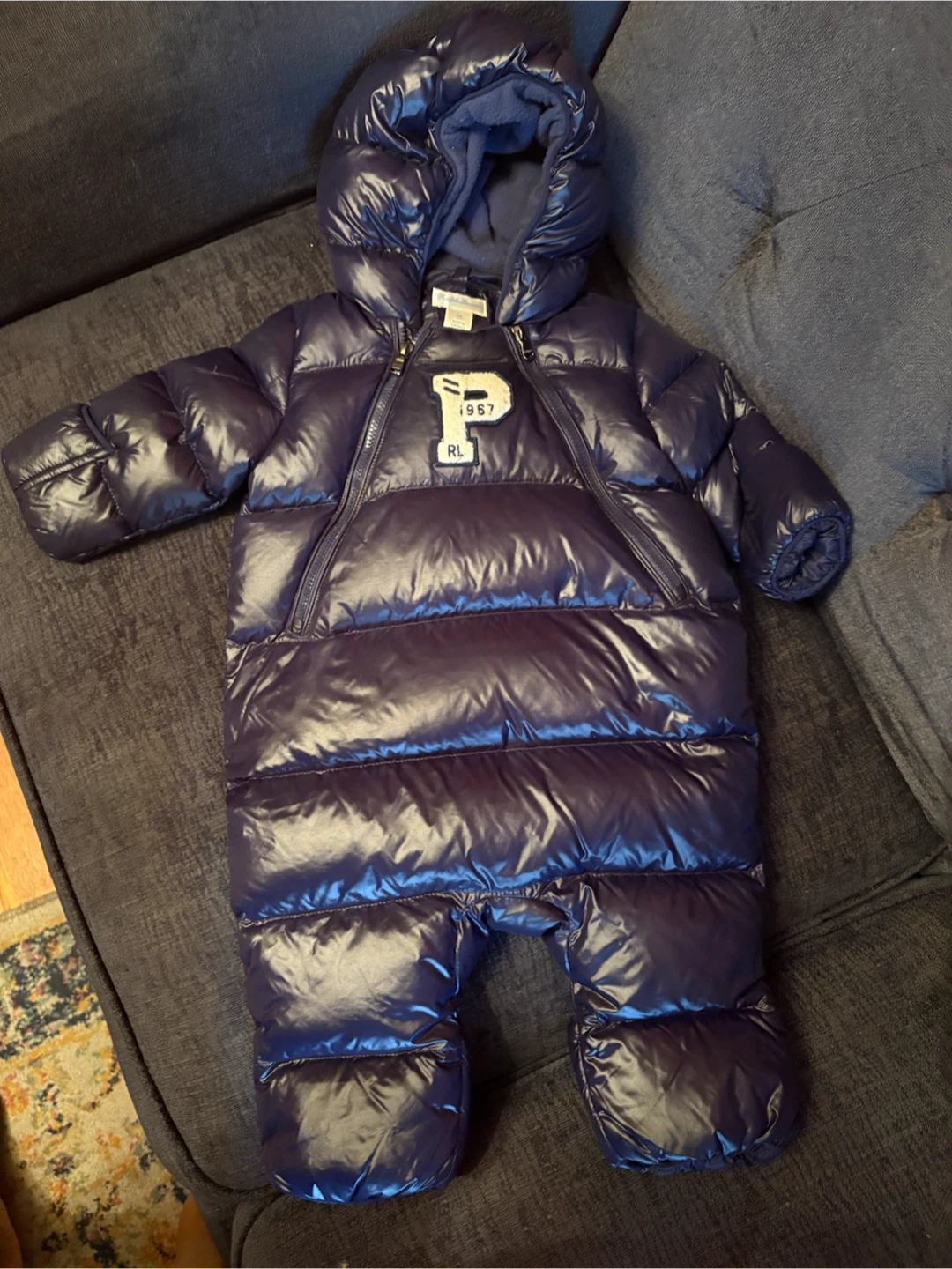 Ralph Lauren Baby Puffer Snowsuit Navy