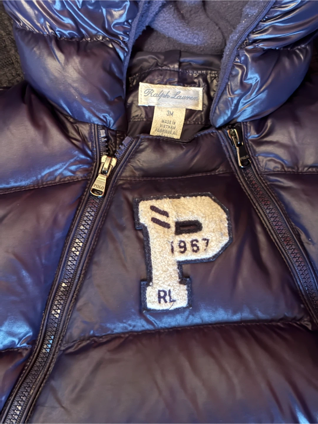 Ralph Lauren Baby Puffer Snowsuit Navy - photo 3