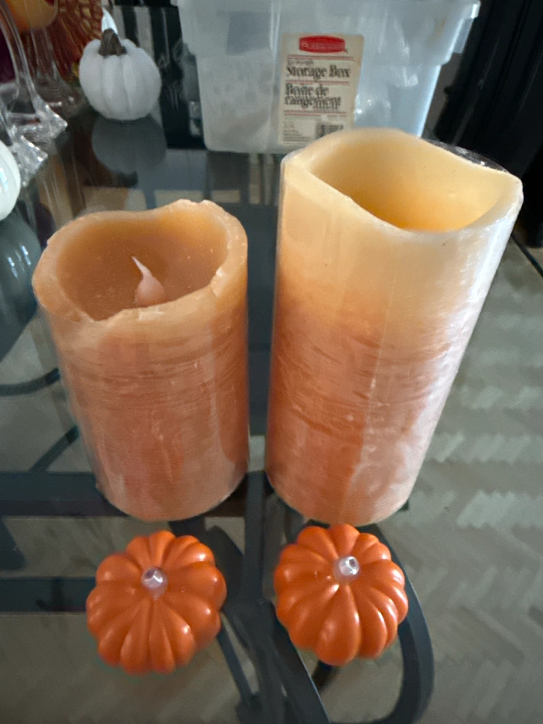 Battery operated orange candles - photo 2