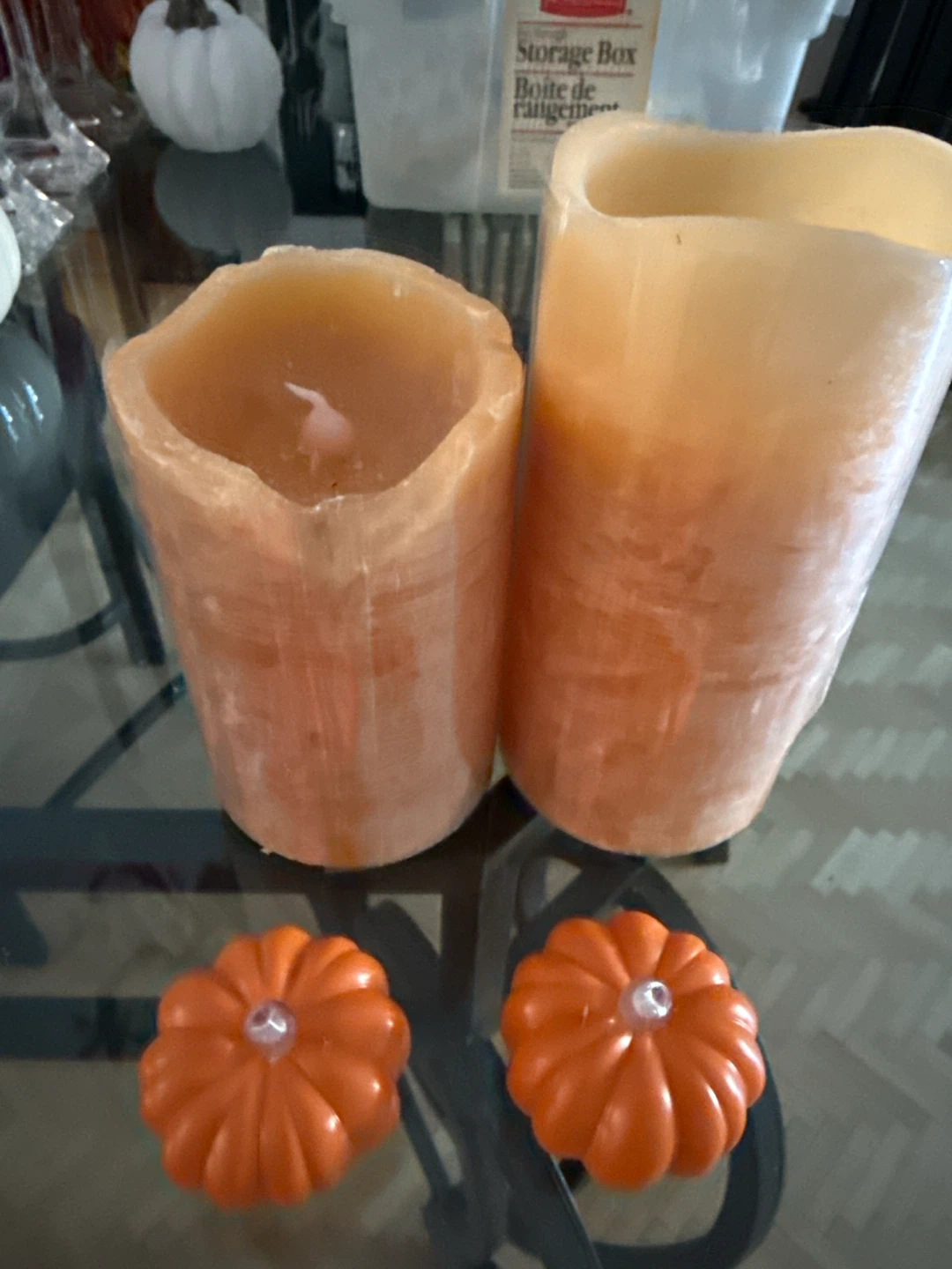 Battery operated orange candles - photo 3