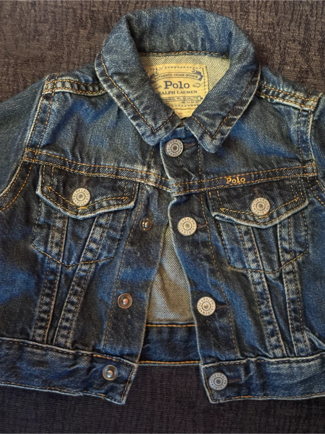 Polo Ralph Lauren Baby Denim Jacket and Plaid Set - photo 2