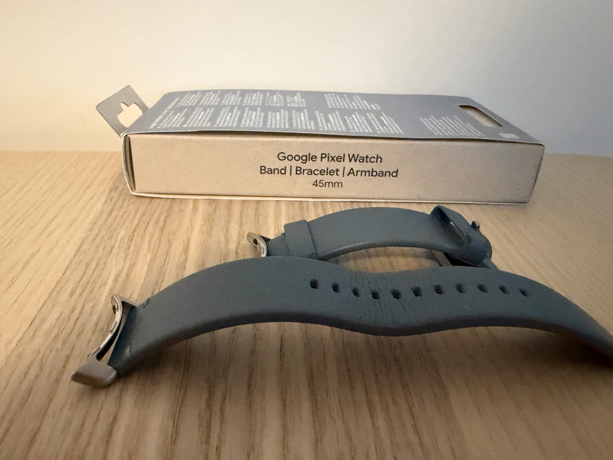 Google Pixel 3 Leather Watch Band 45mm Large - Moonstone - photo 2