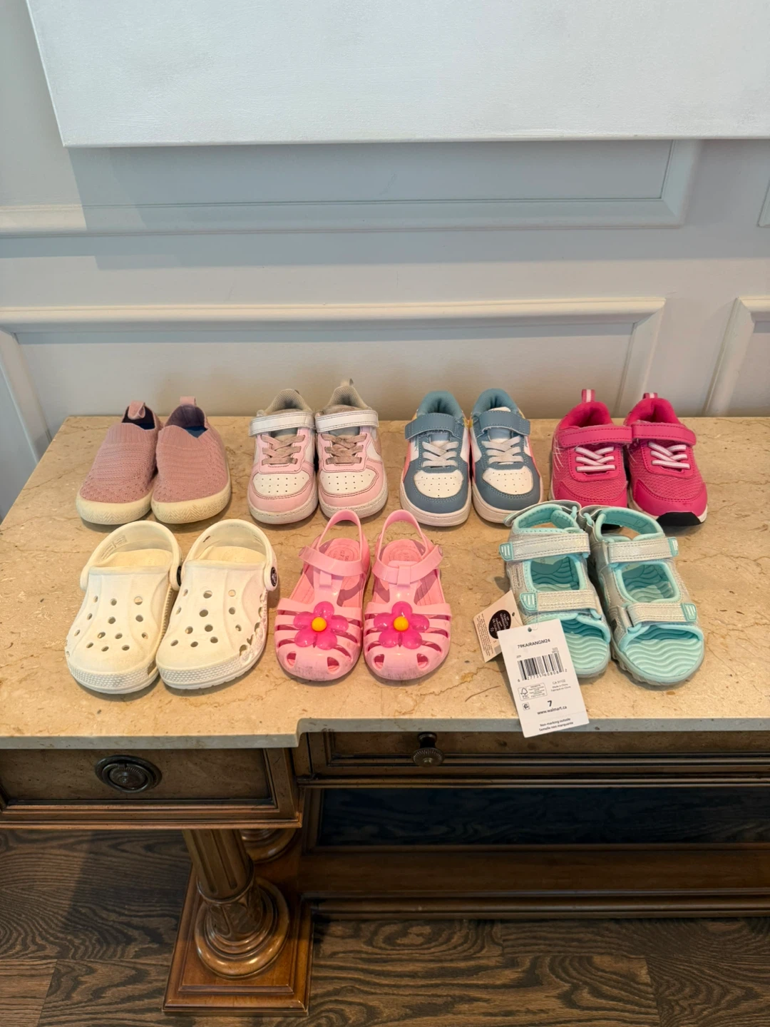 LOT of 7 pairs of brand name child size 7C shoes and sandals