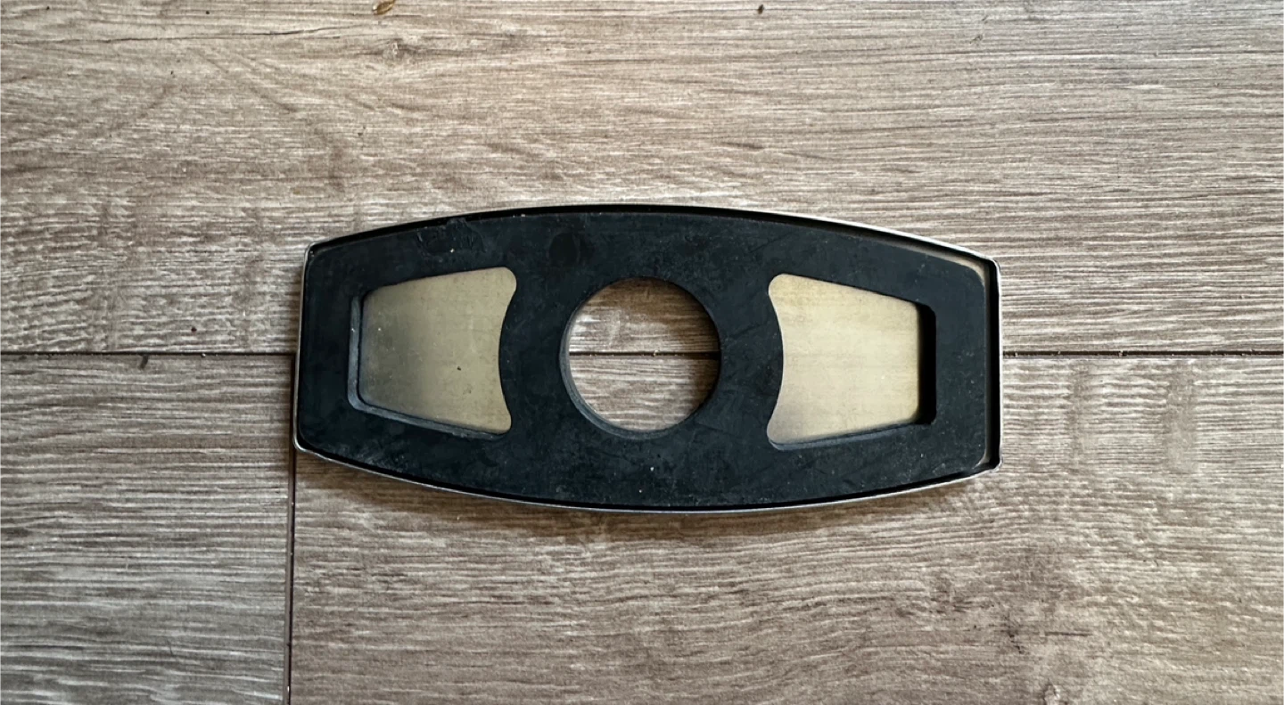 Brushed Nickel Faucet Deck Plate - photo 2