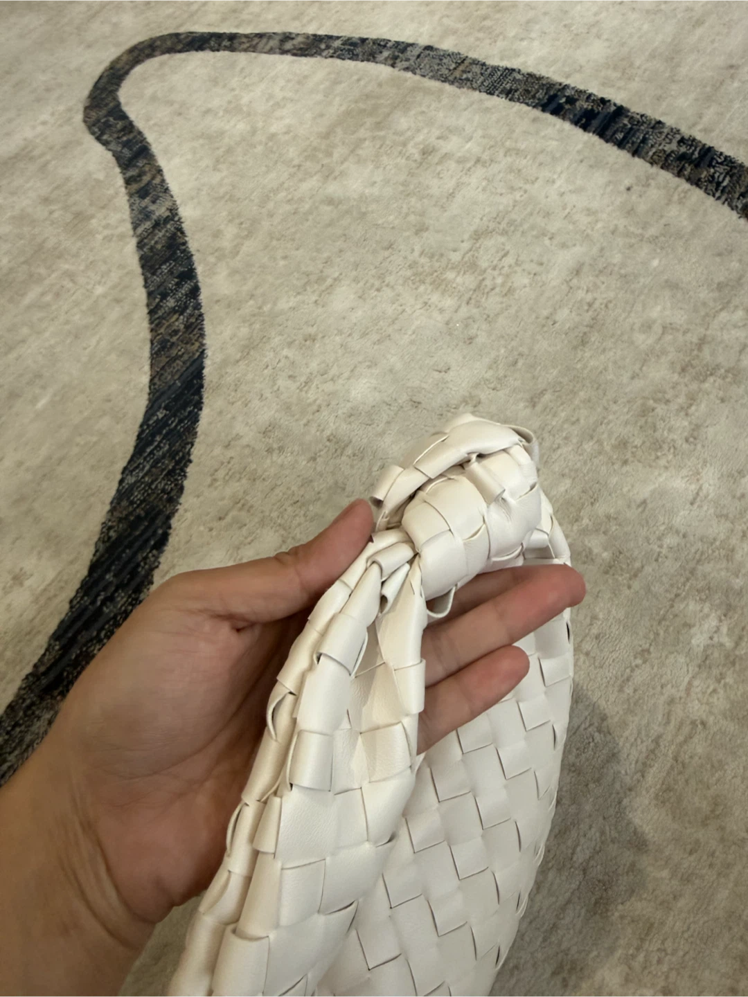 Bottega Veneta Inspired White Intrecciato Shoulder Bag - photo 4