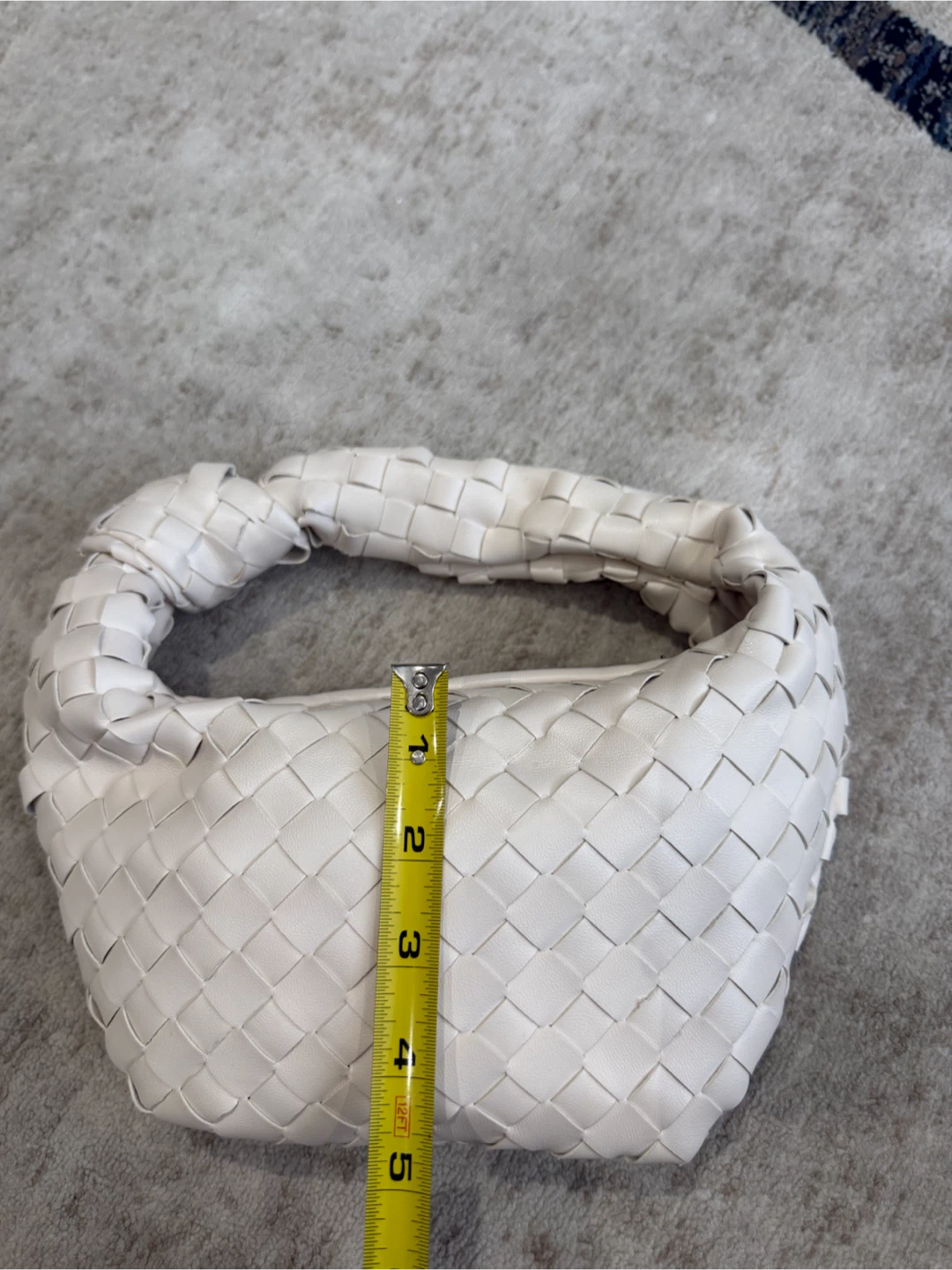 Bottega Veneta Inspired White Intrecciato Shoulder Bag - photo 5