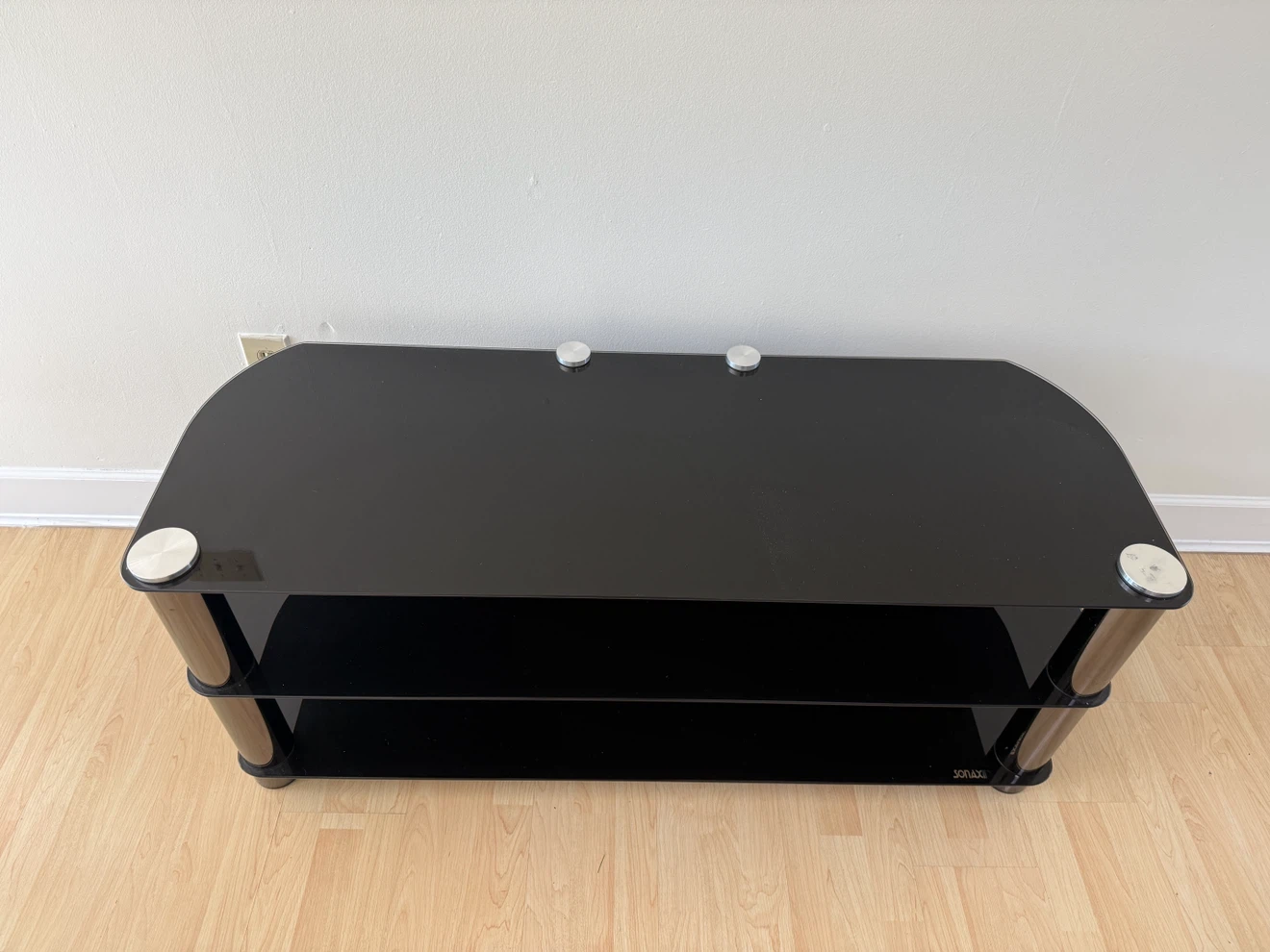 Sonax Black Glass TV Stand - photo 2