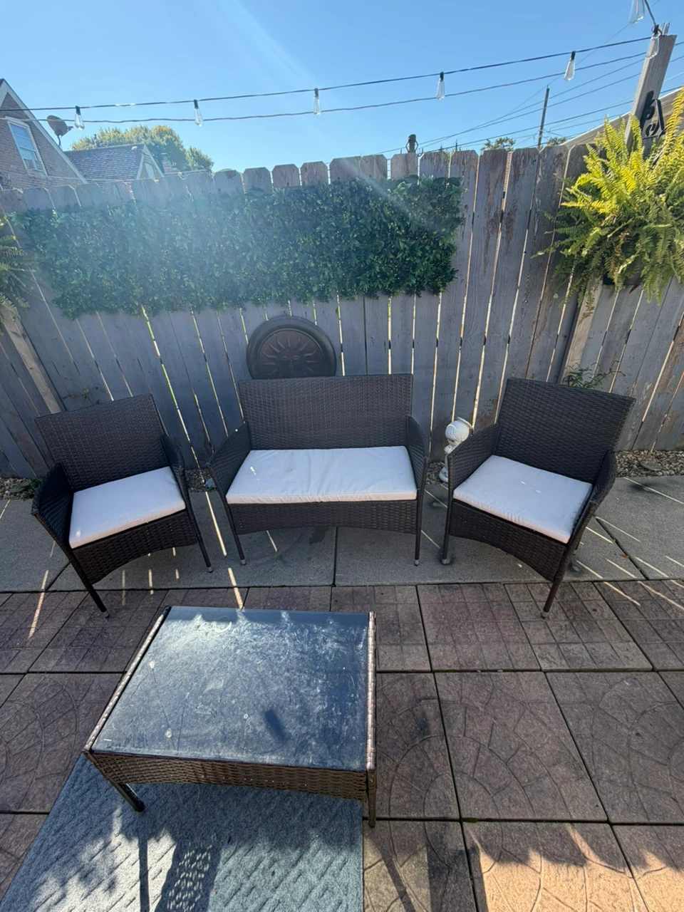 4-Piece Wicker Patio Furniture Set