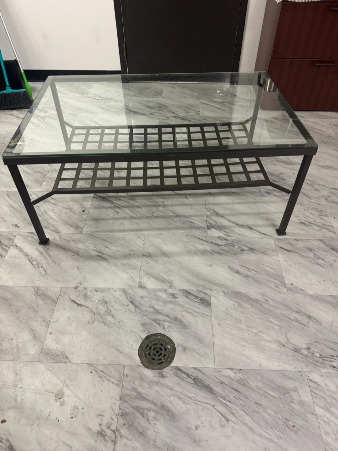 Metal and Glass Coffee Table