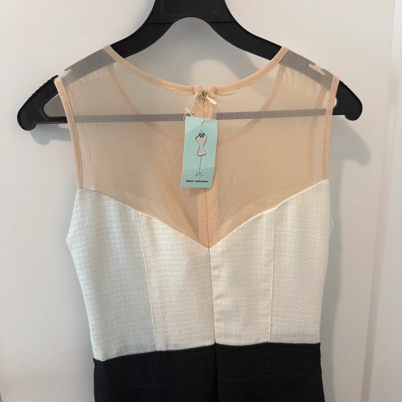 NEW ivory & black cocktail dress XS - photo 2